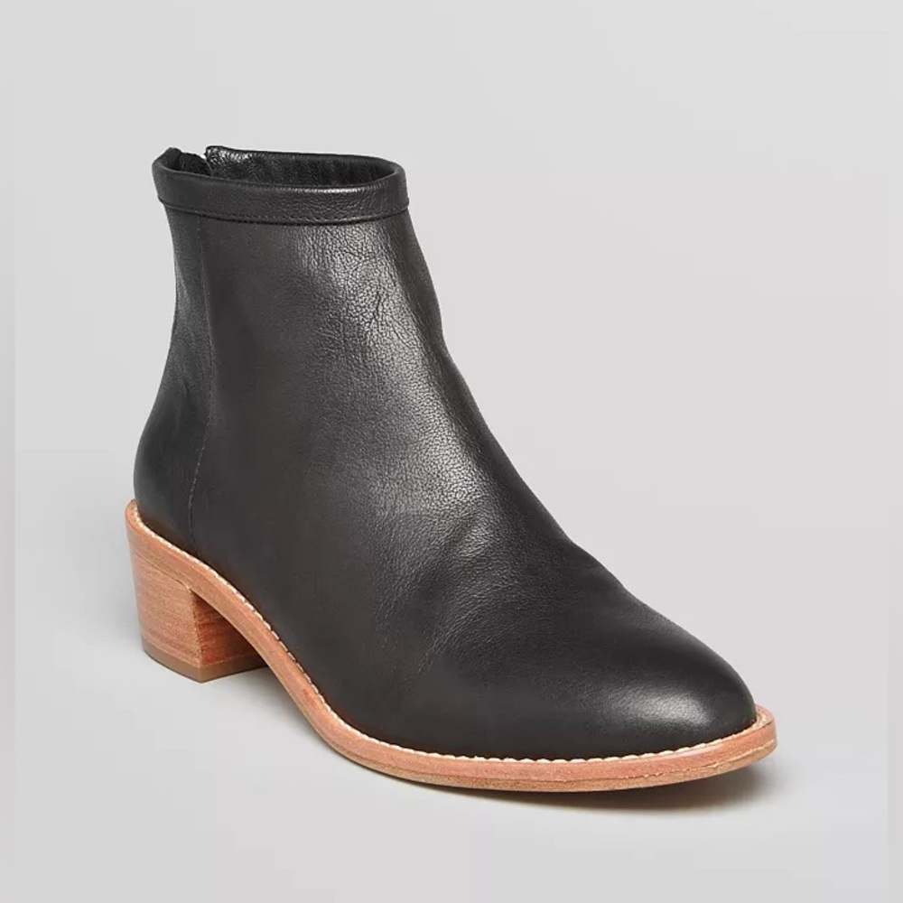 Loeffler Randall Felix Black Leather Ankle Boots